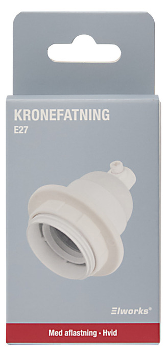 Kronesokkel E27 hvit